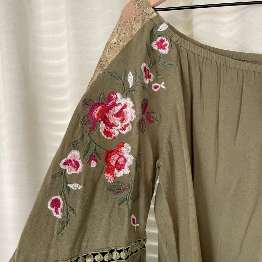 Altar’d State Embroidered Rayon Crop Top - Picture 4 of 12